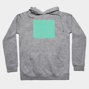 Green & White Handdrawn Stripe Hoodie